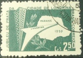 Selo postal de 1959 Londrina - C 438 N1D