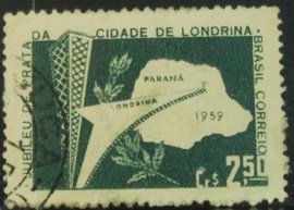 Selo postal de 1959 Londrina - C 438 U