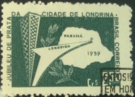 Selo postal de 1959 Londrina - C 438 NCC