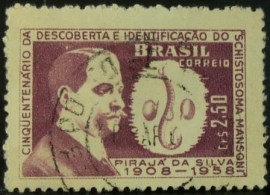  Selo postal Comemorativo do Brasil de 1959  - C 445 U