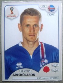 Figurinha nº 298 - Seleção da Islândia - Ari Skulasson