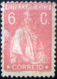 Selo postal de Portugal de 1920 Ceres 6c - 269 U