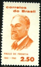Selo postal do Brasil de 1960 Paulo de Frontin - C 451 N