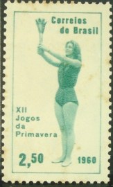Selo postal Comemorativo do Brasil de 1960 - C 453 M