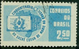 Selo postal do Brasil de 1961 Sacré-Cœur de Marie - C 0457 U