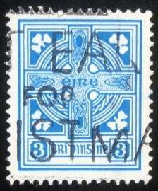 Selo postal da Irlanda de 1967 Áustria Celtic Cross