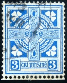 Selo postal da Irlanda de 1940 Áustria Celtic Cross