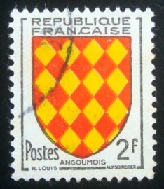 Selo postal da França de 1953 Angoumois