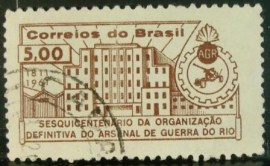Selo postal do Brasil de 1961 Arsenal de Guerra - C 463 U