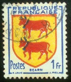Selo postal da França de 1951 Bearn