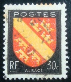 Selo postal da França de 1946 Alsace