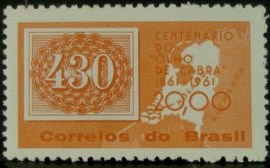Selo postal Comemorativo do Brasil de 1961 - C 467 Y
