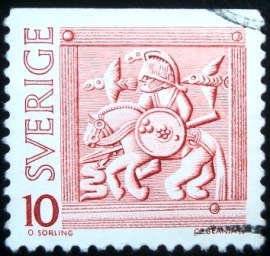 Selo postal da Suécia de 1976 Vendel Period