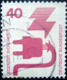 Selo postal da Alemanha de 1972 Defective plug