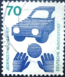 Selo postal da Alemanha de 1973 Road safety 70