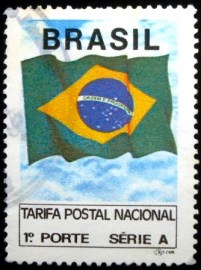 Selo postal regular emitido no Brasil em 1992 - 692 U