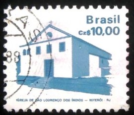 Selo postal Regular emitido no Brasil em 1988 - 659 U