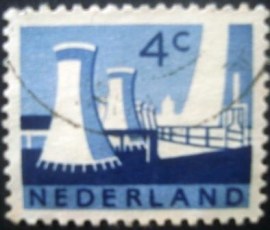 Selo postal da Holanda de 1963 Cooling towers - 790 U
