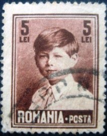 Selo postal da Romenia de 1928 King Michael child 5