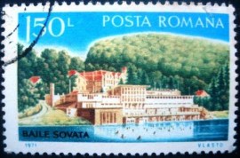 Selo postal da Romenia de 1971 Sovata health spa - 2239 U