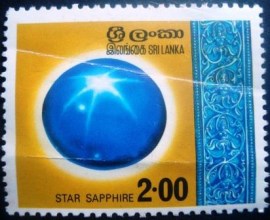 Selo postal do Sri Lanka de 1976 Cat's eye - 509 N