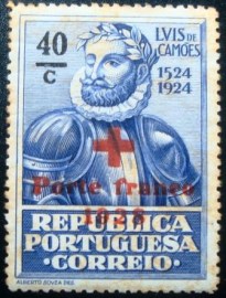 Selo postal de Portugal de 1931 Luis de Camões 40