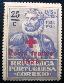 Selo postal de Portugal de 1931 Luis de Camões 25