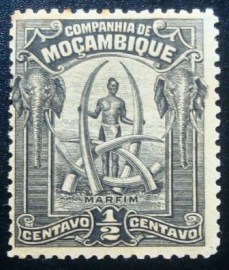 Selo postal da Cia.de Moçambique de 1918 Native and Ivory