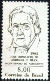 Selo postal Comemorativo do Brasil de 1963 - C 491 N
