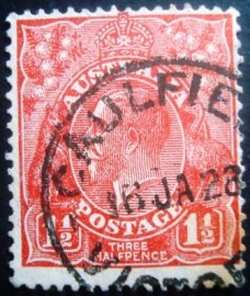 Selo postal da Austrália de 1926 King George V 1½
