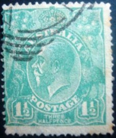 Selo postal da Austrália de 1923 King George V 1½ - 25 U