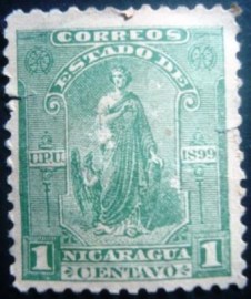 Selo postal da Nicaragua de 1899 Female character - 110 N