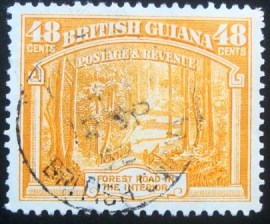Selo postal da Guiana de 1938 Forest Road