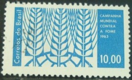 Selo postal do Brasil de 1963 Campanha Contra Fome - C 492 U