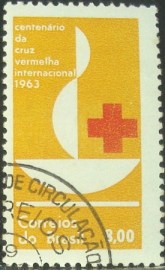 Selo postal do Brasil de 1963 Cruz Vermelha - C 493 MCC