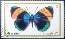 Selo postal de Umm Al Qiwain de 1972 Brush-footed Butterfly