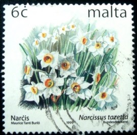 Selo postal de Malta de 1999 French daffodil