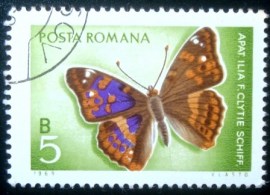 Selo postal da Romênia de 1969 Lesser Purple Emperor