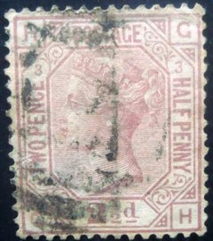 Selo postal do Reino Unido de 1876 Queen Victoria 2½d - 67 U