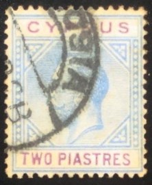 Selo postal do Chipre de 1903 King Edward VII 2