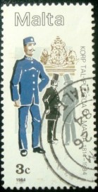 Selo postal de Malta de 1984 Police