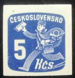 Selo postal da Tchecoslováquia de 1945 Carteiro 5