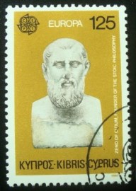 Selo postal do Chipre de 1980 Zenon of Kitium