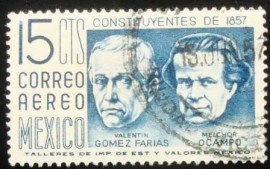 Selo postal do México de 1956 Fariac / Ocampo