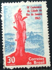 Selo postal Comemorativo do Brasil de 1964 - C 522 U