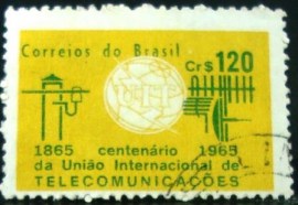 Selo postal Comemorativo do Brasil de 1965 - C 528 U
