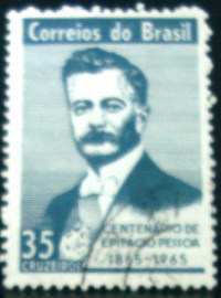 Selo postal do Brasil de 1965 Epitácio Pessoa - C 529 U