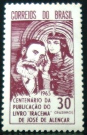Selo postal do Brasil de 1965 Iracema M