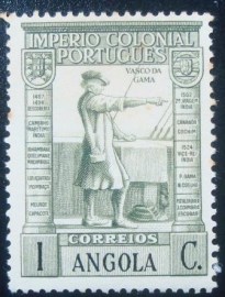 Selo postal de Angola de 1938 Vasco da Gama 1