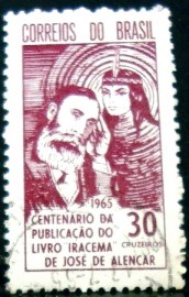 Selo postal do Brasil de 1965 Iracema U